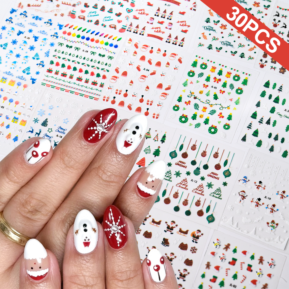 30pcs Christmas Nail Art Stick – обзор и цена Elk Bugle Call