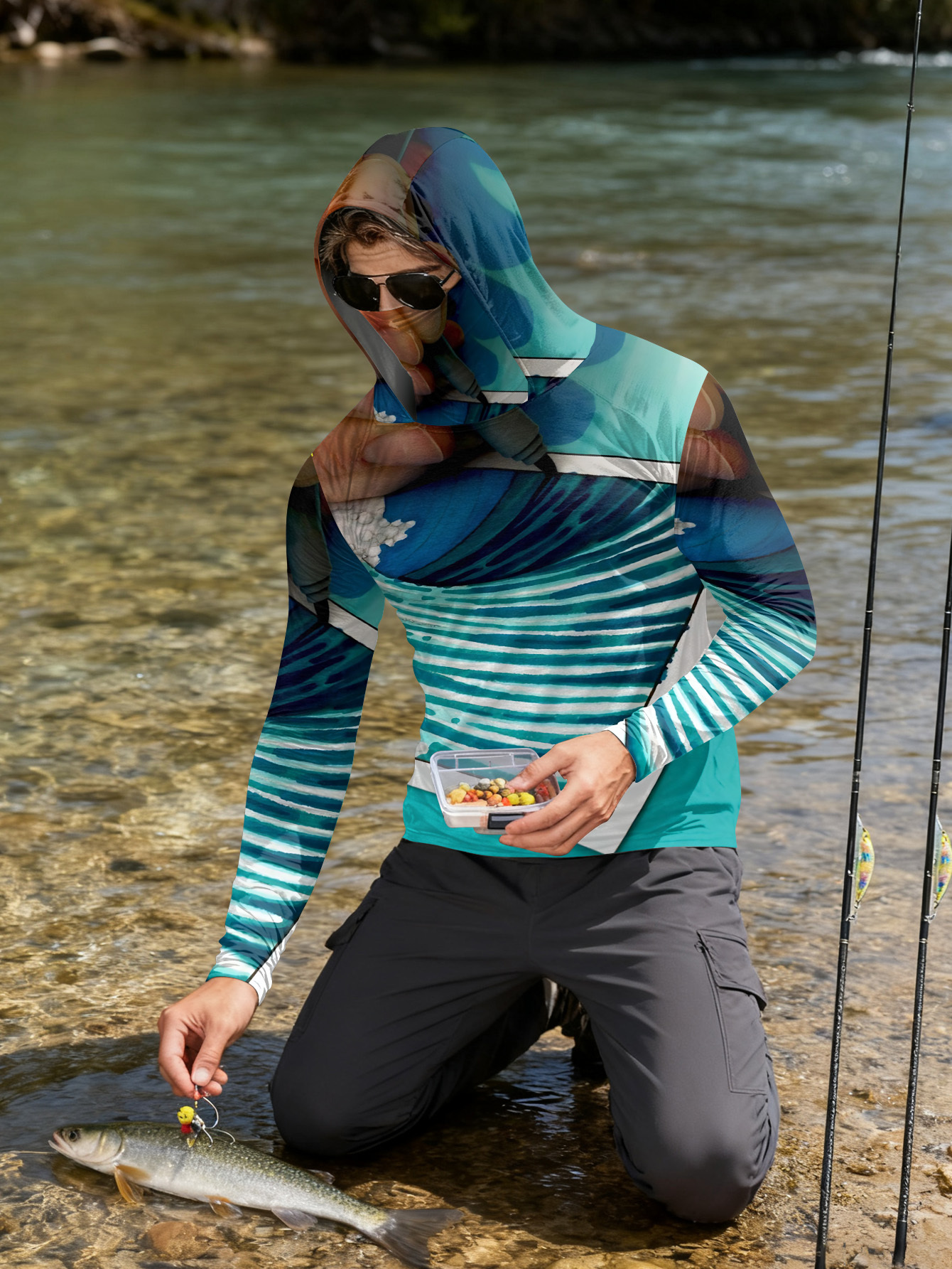 Fishing hooded sweatshirt men' – обзор и цена Hunting Outdoor