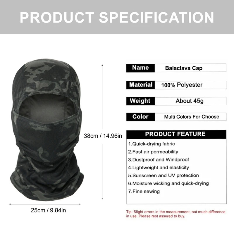 Camouflage Balaclava Hat Cycli – обзор и цена Hunting Outdoor Hats
